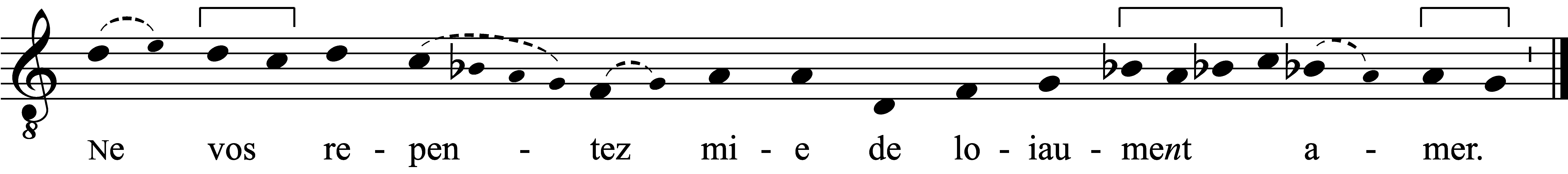 Refrain musical notation